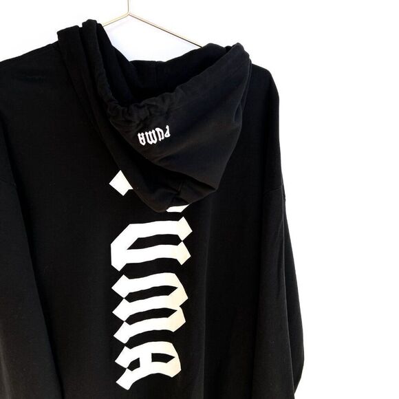 Puma Fenty by Rihanna Black White Long Sleeve Oversized Hoodie Sweatshirt XS - Picture 11 of 13